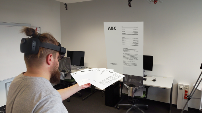 Preview for research project: Interaction Techniques for Spatial Arrangement of AR Documents