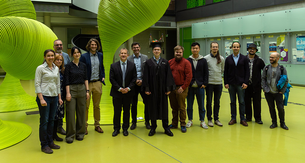 Group photo of the IML after Wolfgang's PhD defense