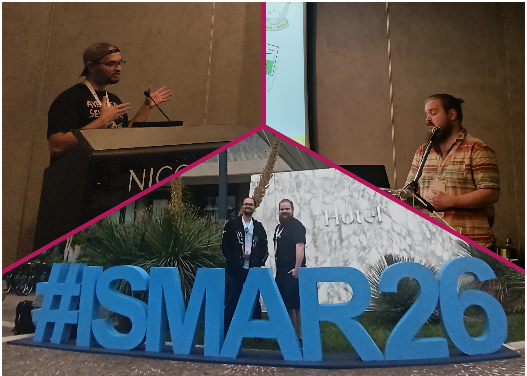 Pictures of Julián Méndez and Mats Ole Ellenberg at ISMAR 2026