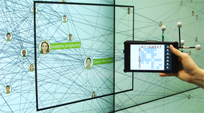 Preview for research project: GraSp: Combining Spatially-aware Mobile Devices and a Display Wall for Graph Visualization and Interaction