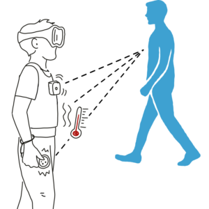 Proxemic Cues for Non-Visual Perception of Virtual Humans in Mixed Reality